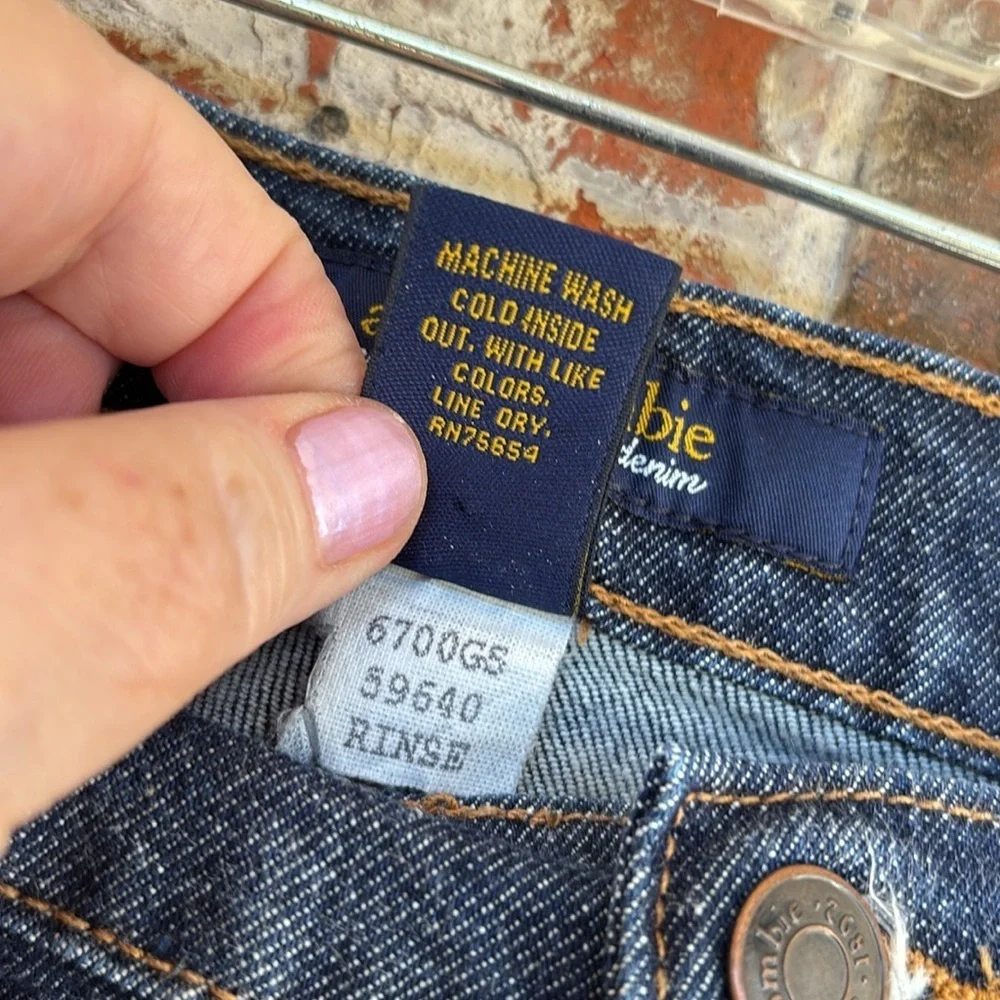Abercrombie & Fitch Dark Blue Flare Jeans with Stars at hem